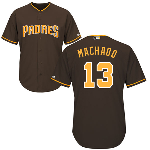Padres #13 Manny Machado Brown Cool Base Stitched Youth MLB Jersey